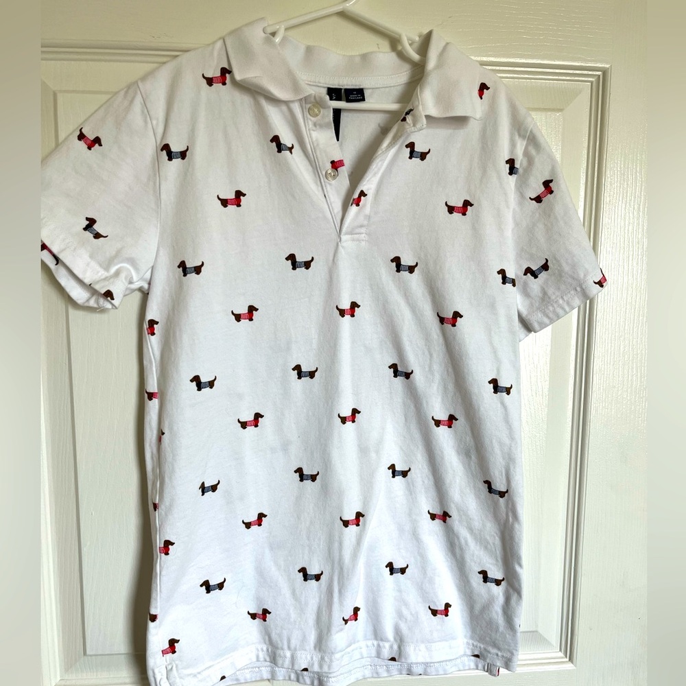 Janie and Jack Boys Dachshund Print Polo
